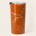 Line Drawing Flowers Travel Mug Gallery Image 3