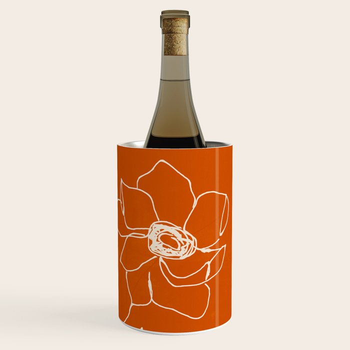 Line Drawing Flowers Wine Chiller Gallery Image 3
