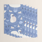 Pastel Periwinkle Swan Lake  Wrapping Paper Gallery Image 3