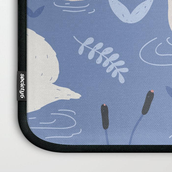Pastel Periwinkle Swan Lake  Laptop Sleeve Gallery Image 3
