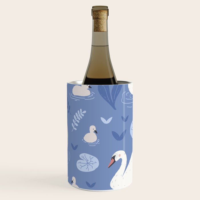Pastel Periwinkle Swan Lake  Wine Chiller Gallery Image 3