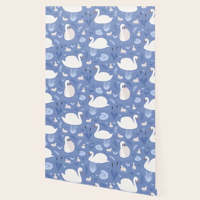 Pastel Periwinkle Swan Lake  Wallpaper Gallery Image 2