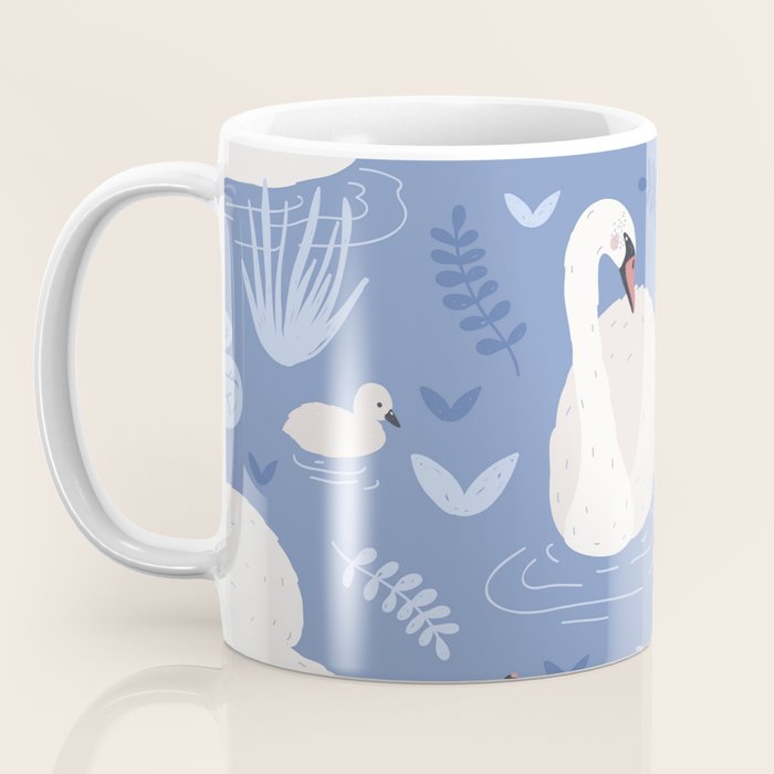 Pastel Periwinkle Swan Lake  Coffee Mug Gallery Image 3