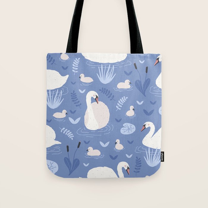 Pastel Periwinkle Swan Lake  Tote Bag Gallery Image 1