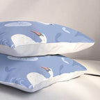 Pastel Periwinkle Swan Lake  Pillow Sham Gallery Image 3