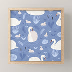 Pastel Periwinkle Swan Lake  Mini Art Print Gallery Image 1