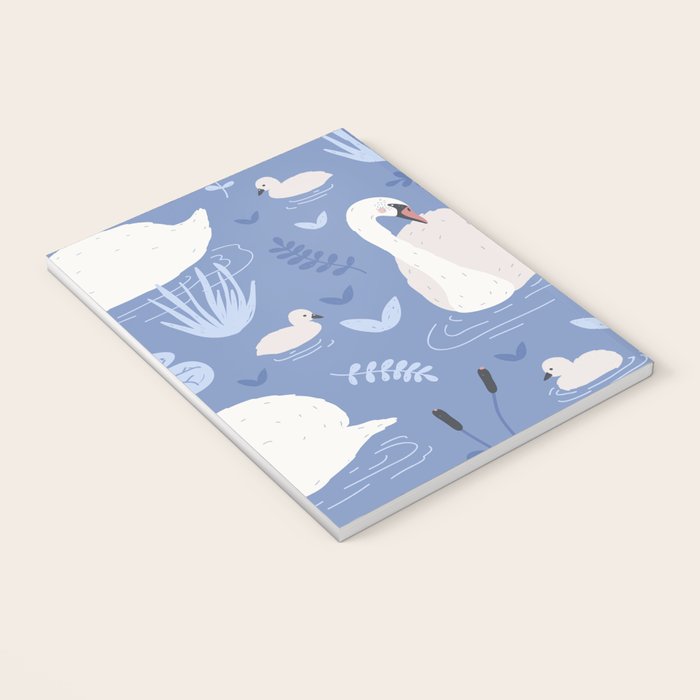 Pastel Periwinkle Swan Lake  Notebook Gallery Image 3