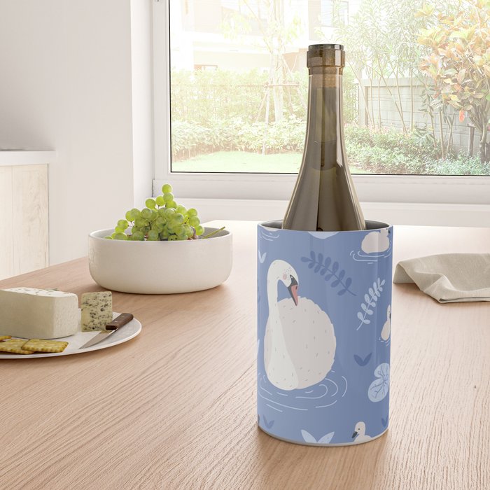 Pastel Periwinkle Swan Lake  Wine Chiller Gallery Image 4