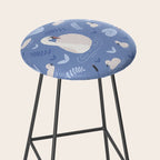 Pastel Periwinkle Swan Lake  Stool Gallery Image 2