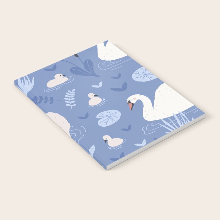 Pastel Periwinkle Swan Lake  Notebook Gallery Image 2