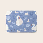 Pastel Periwinkle Swan Lake  Bath Mat Gallery Image 1