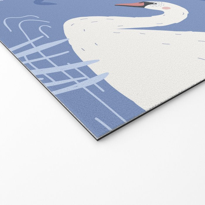 Pastel Periwinkle Swan Lake  Welcome Mat Gallery Image 2