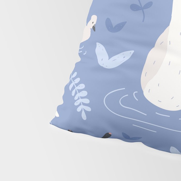 Pastel Periwinkle Swan Lake  Pillow Sham Gallery Image 4