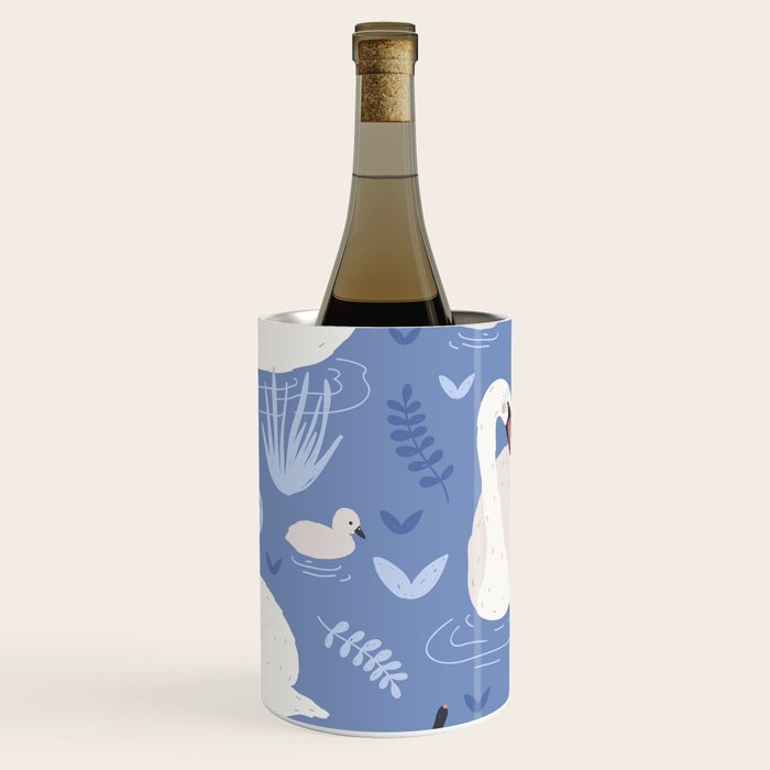 Pastel Periwinkle Swan Lake  Wine Chiller Gallery Image 2
