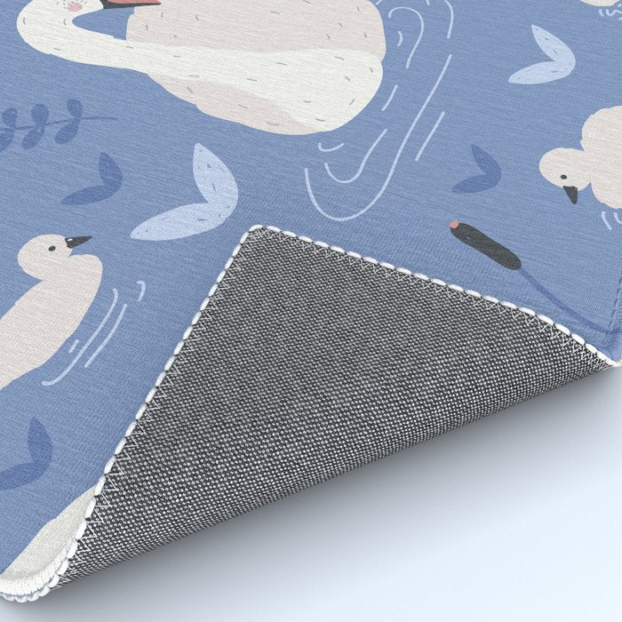 Pastel Periwinkle Swan Lake  Rug Gallery Image 4