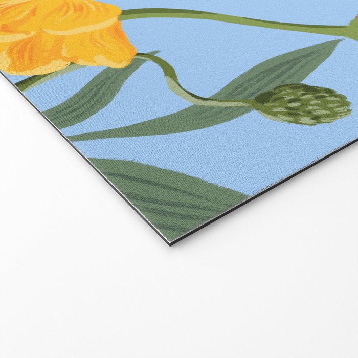 Poppy Garden Blue Welcome Mat Gallery Image 2
