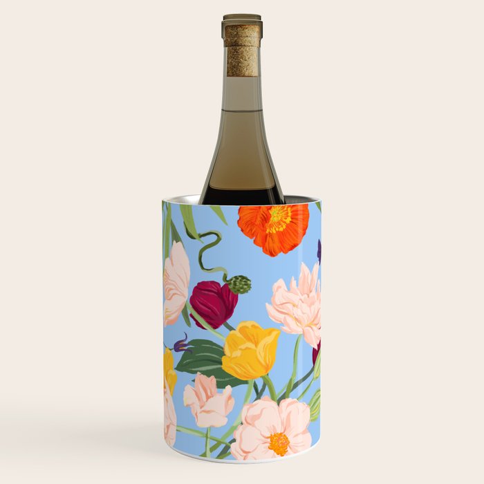 Poppy Garden Blue Wine Chiller Gallery Image 1