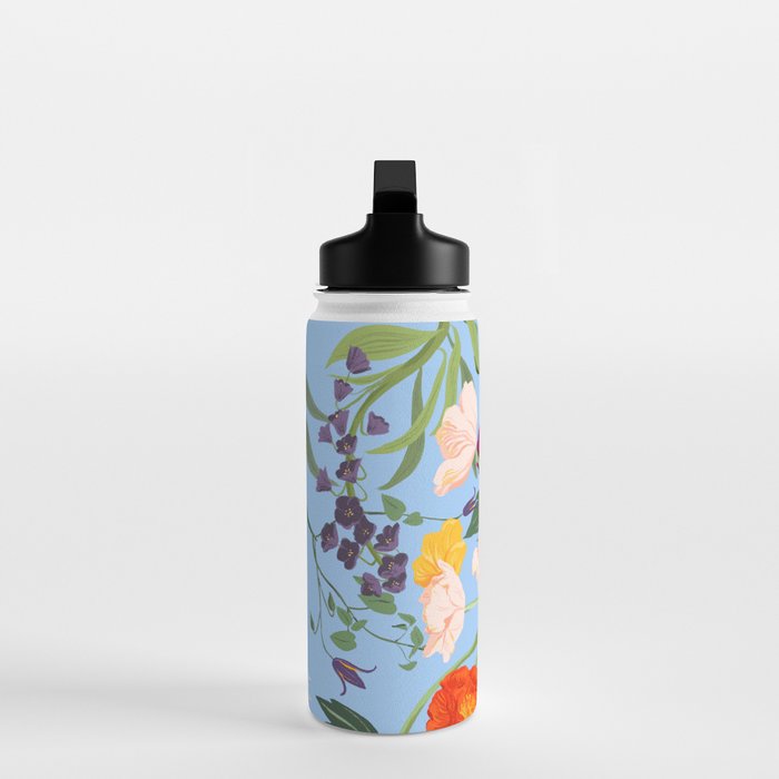 Poppy Garden Blue Water Bottle Gallery Image 3