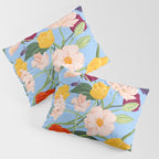 Poppy Garden Blue Pillow Sham Gallery Image 3