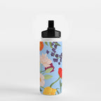 Poppy Garden Blue Water Bottle Gallery Image 2