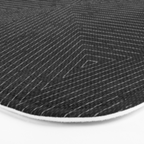 boho triangle stripes - charcoal Bath Mat Gallery Image 3