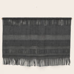 boho triangle stripes - charcoal Wall Hanging Gallery Image 1