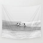 Malibu Surfing Photography Wall Tapestry Gallery Image 4