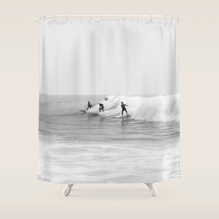 Malibu Surfing Photography Shower Curtain Gallery Image 1