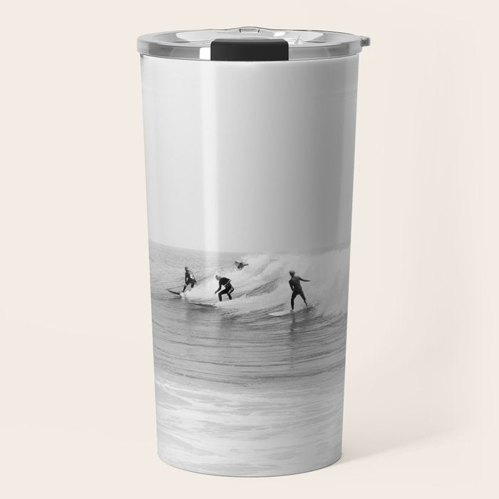 Malibu Surfing Photography Travel Mug Gallery Image 1