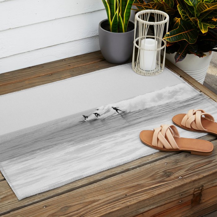 Malibu Surfing Photography Outdoor Rug Gallery Image 2