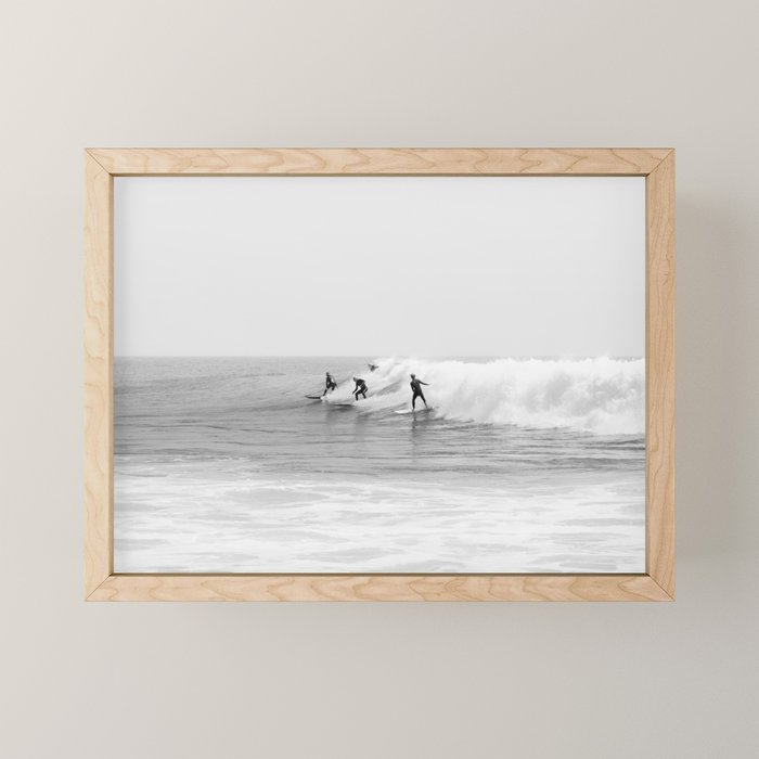 Malibu Surfing Photography Mini Art Print Gallery Image 1