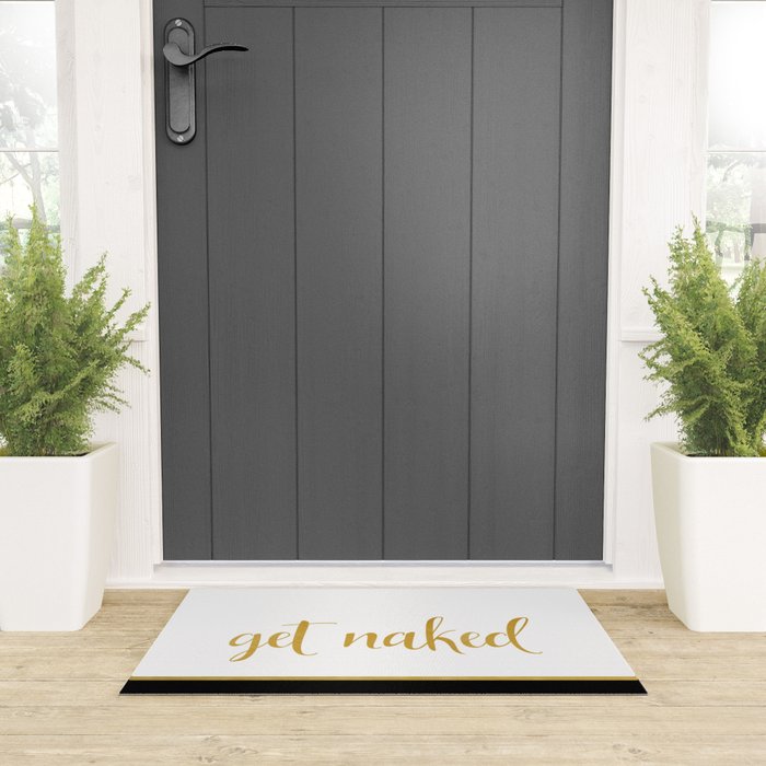 Get Naked, Fun, Bathroom Art and Funny Shower Curtain Welcome Mat Gallery Image 3
