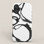 Minimalist Abstract Black Ink Painting Rings 2 iPhone Case Gallery Image 1