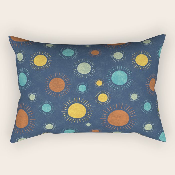 Blue Desert Sun Rectangular Pillow Gallery Image 2