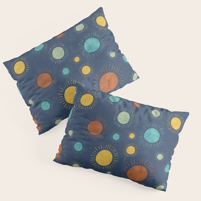 Blue Desert Sun Pillow Sham Gallery Image 1