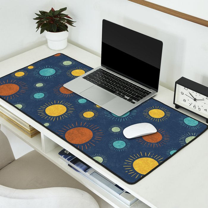 Blue Desert Sun Desk Mat Gallery Image 2