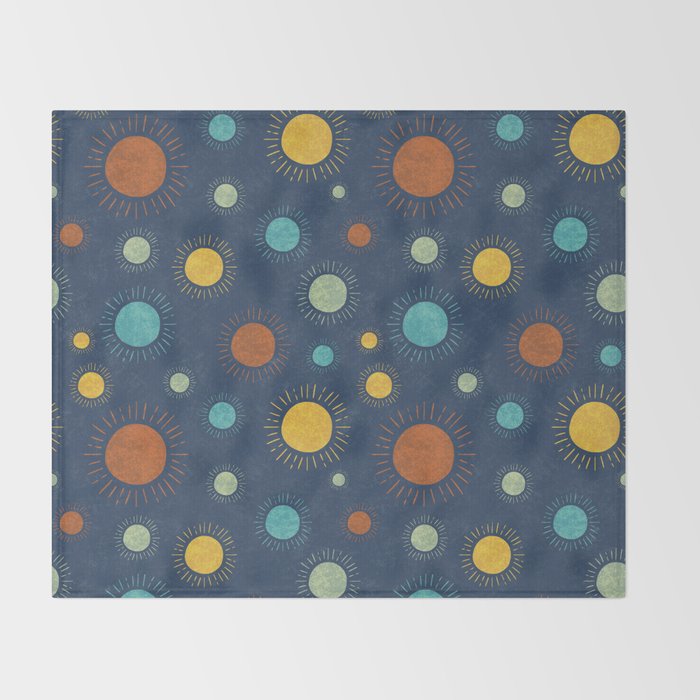 Blue Desert Sun Throw Blanket Gallery Image 2