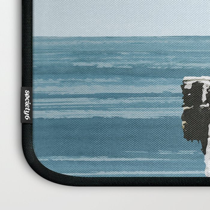 Cormorants on a Pier Watercolor Illustration Laptop Sleeve Gallery Image 3