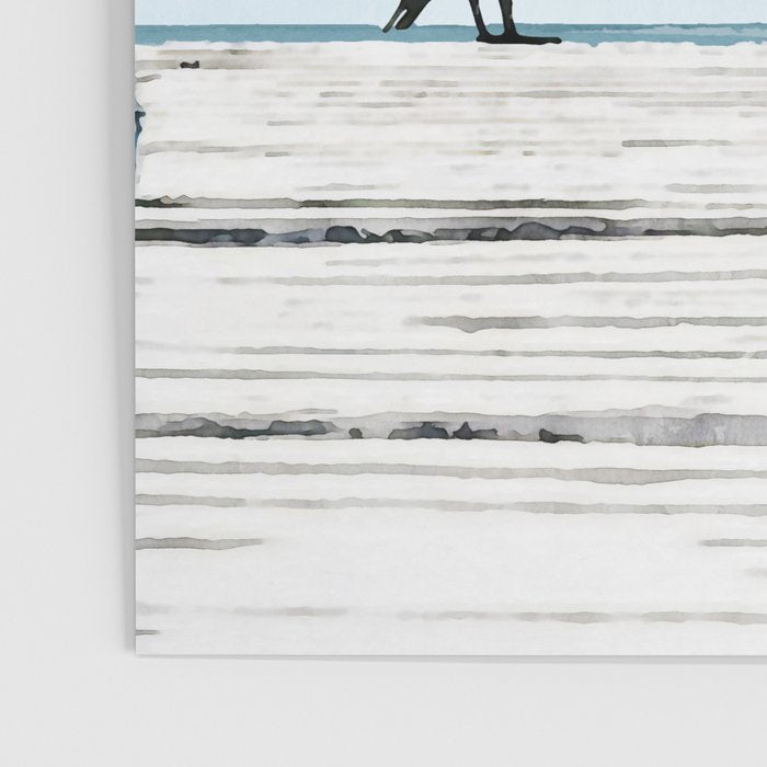 Cormorants on a Pier Watercolor Illustration Poster Gallery Image 3