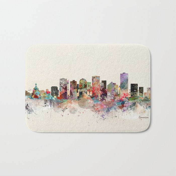 edmonton canada skyline Bath Mat Gallery Image 1
