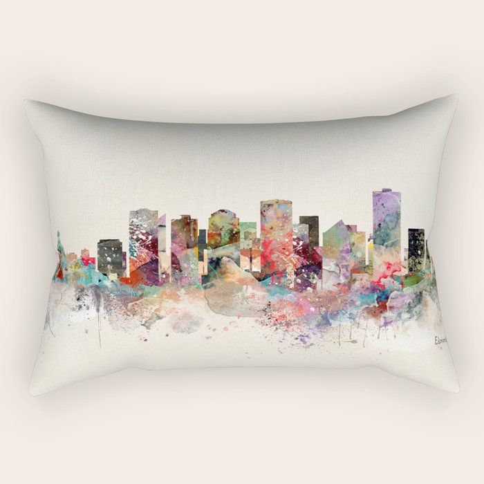 edmonton canada skyline Rectangular Pillow Gallery Image 2
