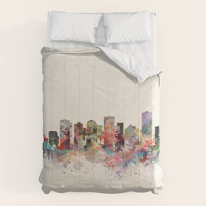 edmonton canada skyline Comforter Gallery Image 6