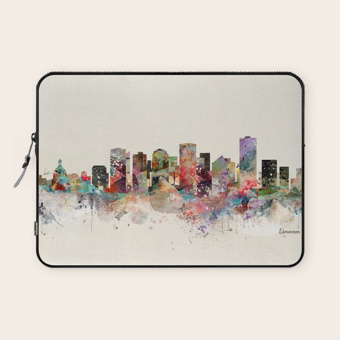 edmonton canada skyline Laptop Sleeve Gallery Image 1