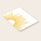 Retro Minimalist Sunburst Sun in White and Mustard Yellow Notebook Gallery Image 2