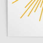 Retro Minimalist Sunburst Sun in White and Mustard Yellow Poster Gallery Image 3