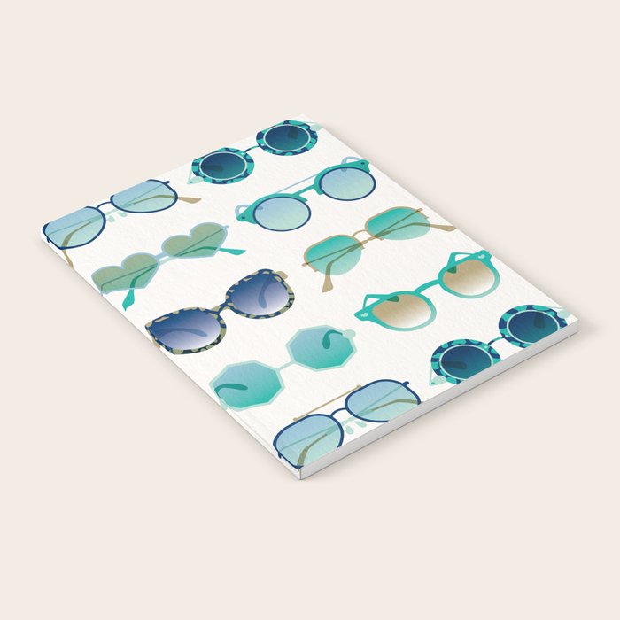 Sunglasses Collection - Turquoise & Navy Palette Notebook Gallery Image 2