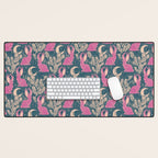 Jackalope - blue and purple  Desk Mat Gallery Image 1