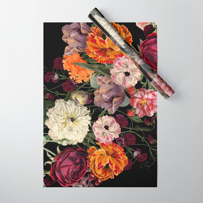Evening Floral Harvest Vintage Art Prints Wrapping Paper Gallery Image 1