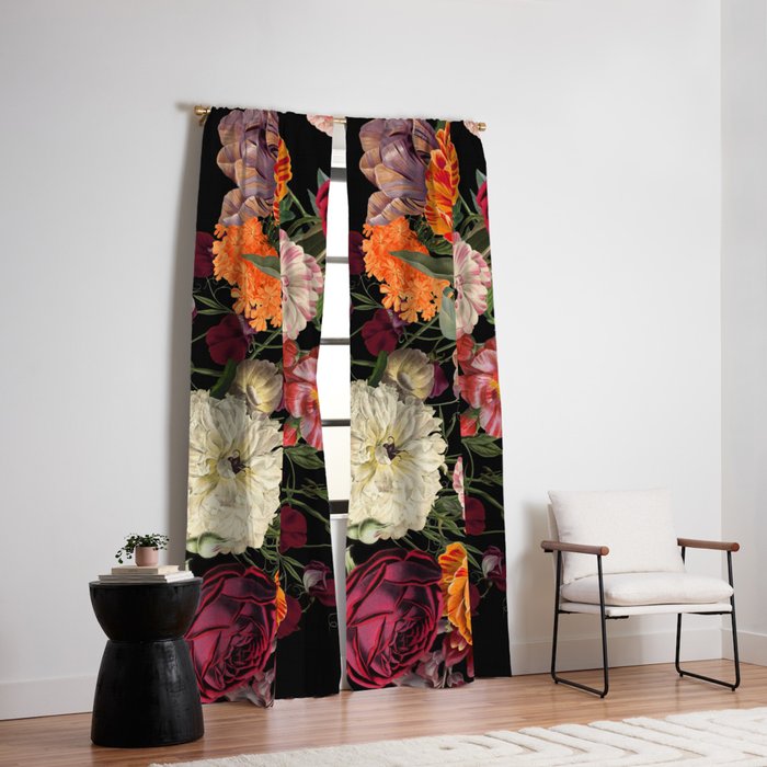 Evening Floral Harvest Vintage Art Prints Window Curtain Gallery Image 2