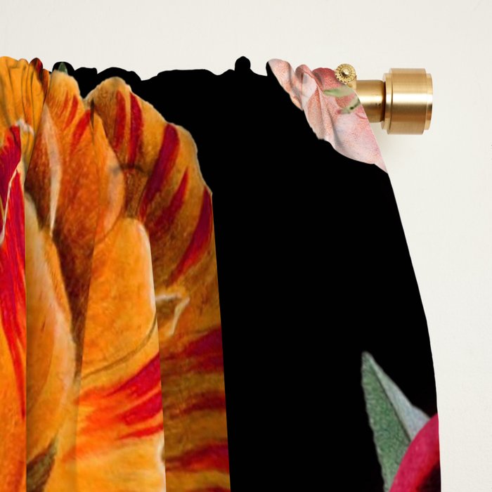 Evening Floral Harvest Vintage Art Prints Window Curtain Gallery Image 2